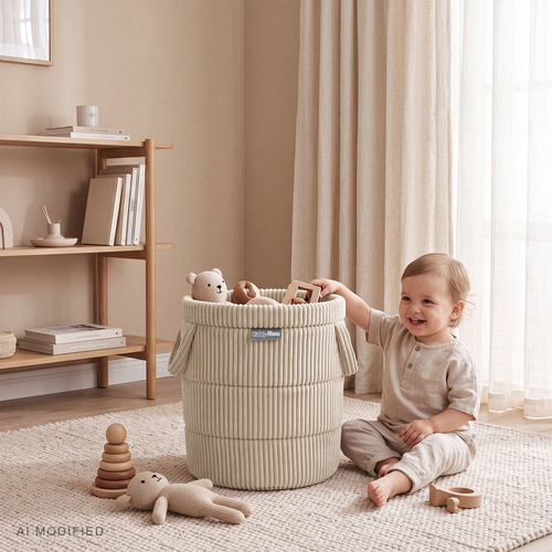 KiddyMoon KM-BIN Toys basket, Beige