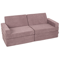 KiddyMoon Foam Sofa for Children Multifunctional Mattress Armchair Kids Foldable  Bed Folding Toddler Couch Chair for Playroom Bedroom Living Room, purple, Sofa