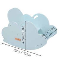 KiddyMoon Wooden Rocker Arch for Kids Rocking Chair Animal Montessori Seesaw for Children Activity Toy for Babies Climbing Play Arch, Cloud Model AR-002, , Cloud