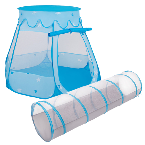 Play Tent With Tunnel Pop Up Inspires Imagination And Movement, blue, tunnel + play tent