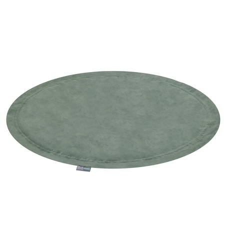 KiddyMoon velvet play mat and bag 2in1 for kids, Forest Green: Dark Turquoise/ Pastel Beige/ Greengrey/ Salmon Pink