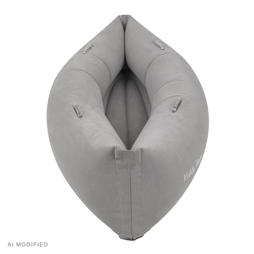 KiddyMoon Inflatable Sensory Peapod Chair For Kids With Handles And Pump, Grey, L