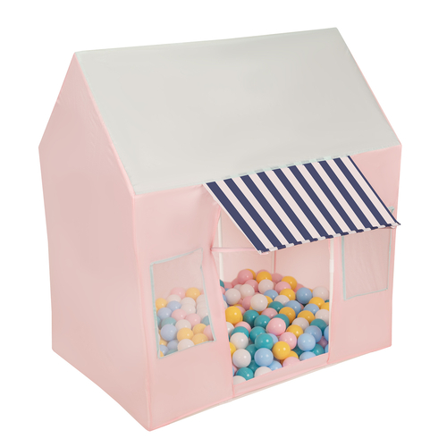 Playhouse Play Tent Foldable for Children Durable Breathable Material for Kids Portable Easy to Assemble For Indoor and Outdoor Compact Design for Creative Imaginative, pink/mint: white/yellow/babyblue/powder pink/turquoise, 100 Balls