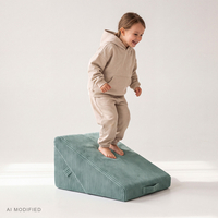KiddyMoon Modular Children's Polyester Wedge Cushion, green, M