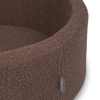 KiddyMoon Ball Pit for Baby with Teddy Plush, Large 7 cm Balls for a Fuller Ball Pit, From 8 Months, Removable Cover, Brown, No balls