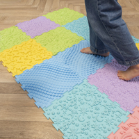 KiddyMoon Sensory Puzzle Mat for Kids Orthopedic Game Tiles, Multi, 6 Pieces