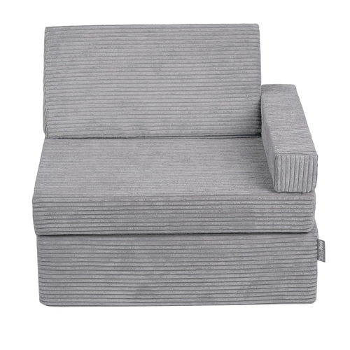 KiddyMoon Armchair Kids Foldable Children Multifunctional Foam Mattress Sofa Bed Folding Toddler Couch Chair for Playroom Bedroom Living Room, dark grey, Armchair