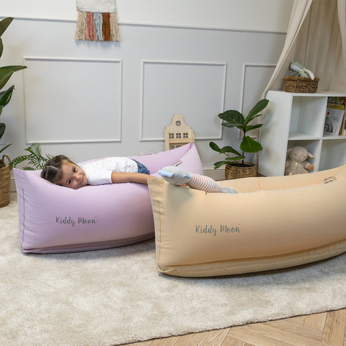 KiddyMoon Inflatable Sensory Peapod Chair For Kids With Handles And Pump, Pink, M