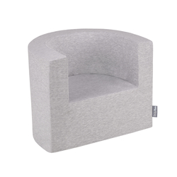 KiddyMoon Soft Foam Armchair Table Set for Kids Montessori Playing Toy Children's Furniture Table and Chair For Babies, Made in The EU, Light Grey, Armchair