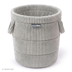 KiddyMoon KM-BIN Toys basket, Light Grey
