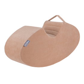 KiddyMoon Foam Soft Seesaw Rocker Ride-On Hopper Bean Bouncy Jumping Playing for Children, Montessori Toy For Kids Made of Foam, Made in The EU, desert pink, 78x25x35cm