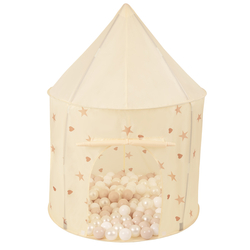 Play Tent For Kids Pavilion Playhouse Children Easy To Assemble Play Tent For Babies and Toddlers Pop up Play For Indoor And Outdoor, light beige: pastel beige/white/pearl, 100x130cm/100 balls