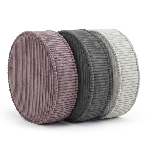 KiddyMoon 3-Piece Foam Elements for Kids Children's Room Accessory, dark grey-purple-light grey, Sx3
