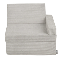 KiddyMoon Armchair Kids Foldable Children Multifunctional Foam Mattress Sofa Bed Folding Toddler Couch Chair for Playroom Bedroom Living Room, light grey, Armchair