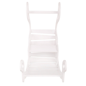 KiddyMoon Wooden Rocker for Kids Multifunctional Montessori Arch Wooden Toy Climbing Play Arch for Children, Seesaw Made of Wood for Babies WR-001, White, 90.6x39x69 cm