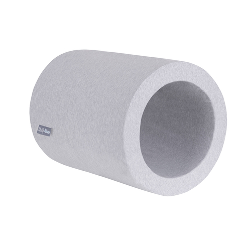 KiddyMoon Foam Playground For Kids Obstacle Course For Children and Babies Soft Construction Blocks, Certified Made In The EU, light grey, barrel