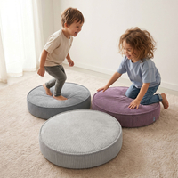 KiddyMoon 3-Piece Foam Elements for Kids Children's Room Accessory, dark grey-purple-light grey, Lx3