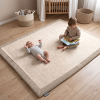 KiddyMoon Baby Play Mat for Kids, Soft and Non-Slip, Beige