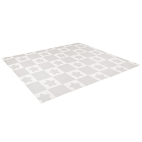 KiddyMoon Baby Play Mat Double-Sided Foam Mat For Kids Crawling Mat For Children Encourages Imagination Colourful Patterns Play Area Foldable Ideal for Indoors and Outdoors, White-Penguin, 180x200x1cm