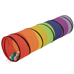 Play Tunnel For Kids Toddlers Pop Up Crawl Tunnel Foldable Crawling Play Tent for Children Perfect For Indoor And Outdoor Easy To Assemble, multicolor:turquoise/white/pearl/green/mint, 200 Balls