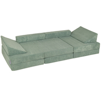 KiddyMoon Foam Sofa for Children Multifunctional Mattress Armchair Kids Foldable  Bed Folding Toddler Couch Chair for Playroom Bedroom Living Room, green, Sofa