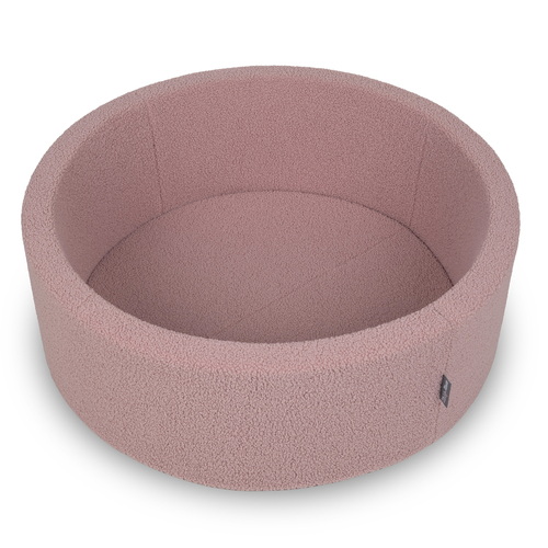 KiddyMoon Ball Pit for Baby with Teddy Plush, Large 7 cm Balls for a Fuller Ball Pit, From 8 Months, Removable Cover, Pink, No balls