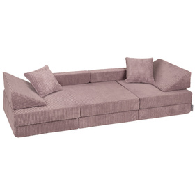 KiddyMoon Foam Sofa for Children Multifunctional Mattress Armchair Kids Foldable  Bed Folding Toddler Couch Chair for Playroom Bedroom Living Room, purple, Sofa with 2 Pillows