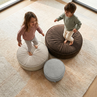 KiddyMoon 3-Piece Foam Elements for Kids Children's Room Accessory, jasnoszary-beżowy-brązowy