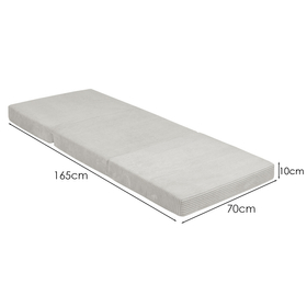 KiddyMoon Multifunctional Foam Mattress Foldable Bed Armchair Kids Children Sofa Folding Toddler Couch Chair for Playroom Bedroom Living Room, light grey, 165x70x10 cm