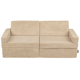 KiddyMoon Foam Sofa for Children Multifunctional Mattress Armchair Kids Foldable  Bed Folding Toddler Couch Chair for Playroom Bedroom Living Room, beige, 140x55x30 cm