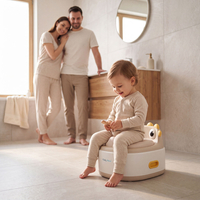 KiddyMoon Potty Training Chair for Toddlers 3-in-1 Seat and Step Stool, Beige, UNI