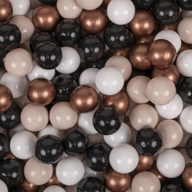 children colourfull foldable ballpit plastic balls, light beige:pastel beige/copper/white/black, 200 balls