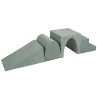 KiddyMoon Foam Playground For Kids Soft Textured Creative Safe Indoor Blocks, Green, Multi-Size