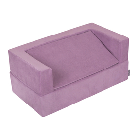 KiddyMoon Children's Foam Sofa with Wedge and Play Balls Set for Play Soft Perfect for Kids Room Lightweight Learning Relaxation Removable Covers Easy Cleaning, purple, Sofa/Wedge