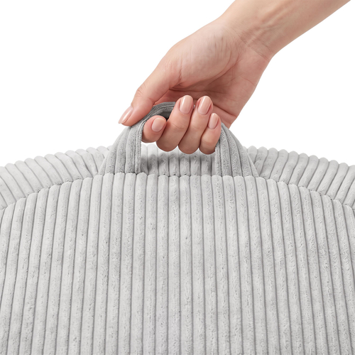KiddyMoon Bean Bag for Children 2-in-1 Storage for Toys 80x80x50cm, jasnoszary
