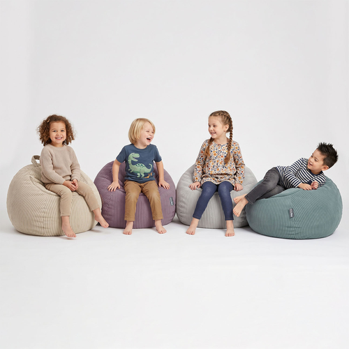 KiddyMoon Bean Bag for Children 2-in-1 Storage for Toys 80x80x50cm, zielony