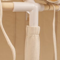 KiddyMoon Play Tent for Kids Pavilion Playhouse Cotton Fabric Indoor Outdoor Use Foldable Design Easy Assembly And Storage Perfect For Play Relaxing And Imaginative Adventures, natural: white/pearl/pastel beige/green-gray, 400 Balls