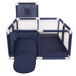 square play pen filled with plastic balls basketball, Blue, No Balls