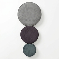 KiddyMoon 3-Piece Foam Elements for Kids Children's Room Accessory, zielony-fioletowy-jasnoszary