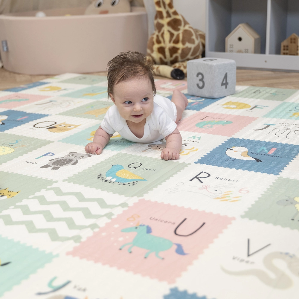 KiddyMoon Baby Play Mat Double-Sided Foam Mat For Kids Crawling