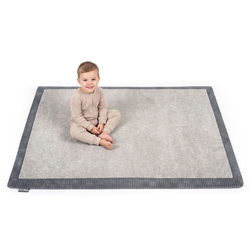 KiddyMoon Baby Play Mat for Kids, Soft and Non-Slip, Light Grey
