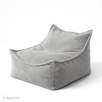KiddyMoon KM-FTP-NEST Furniture Armchairs, Light Grey