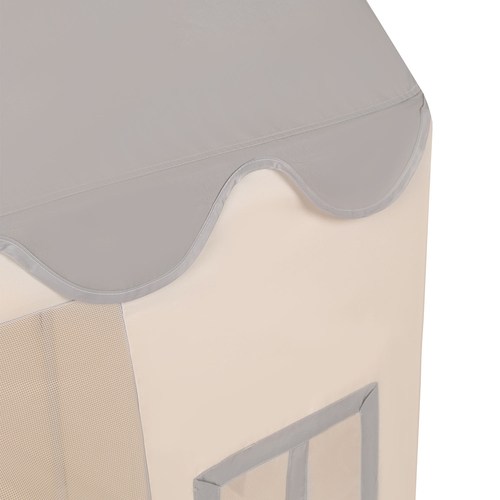 KiddyMoon Playhouse For Kids Foldable Durable Child's Play Tent Fabric Indoor And Outdoor Use Compact Design Easy Assembly And Storage Creative Space For Imagination And Fun, white-grey: dark turquoise/pastel beige/green/gray/salmon, 200 Balls
