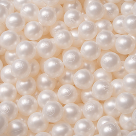KiddyMoon Soft Plastic Play Balls ∅ 6cm / 2.36 Multi Colour Made in EU, pearl, 1200 Balls/6cm-2.36in