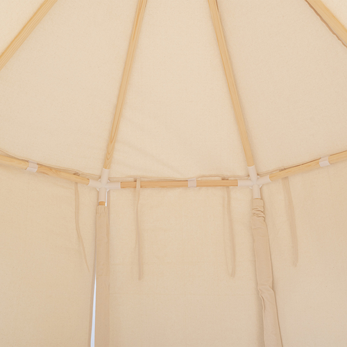 KiddyMoon Play Tent for Kids Pavilion Playhouse Cotton Fabric Indoor Outdoor Use Foldable Design Easy Assembly And Storage Perfect For Play Relaxing And Imaginative Adventures, natural, No Balls