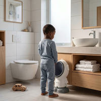 KiddyMoon Potty Training For Children Urinal for Boys Astronaut Design, White, UNI