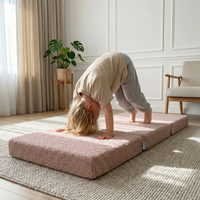 KiddyMoon Armchair For Kids with Teddy Bear Fabric Children Multifunctional Foam Mattress, pink, Armchair