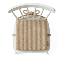 KiddyMoon Kids Booster Seat Cushion For Chair, 10 Cm Foam Padded Seat With Removable Washable Cover And Ties, beige, 33x33x10