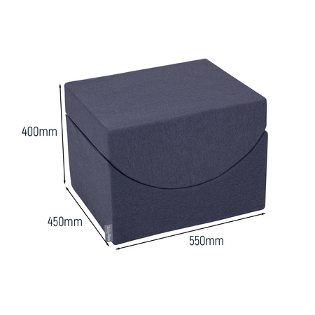 KiddyMoon Foam Playground for Kids Obstacle Course for Children Montessori Toy for Babies Soft Construction Blocks Element, Ramp/Halfshaft, Certified Made in The EU, darkblue:-, Multi-Size