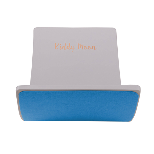 KiddyMoon Wooden Balance Board for Children Wooden Swing Board Montessori Toy for Kids Balancing Board for Babies 80x30cm, grey/blue felt, board